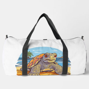 Turtle Cartoon Strand Duffle Bag