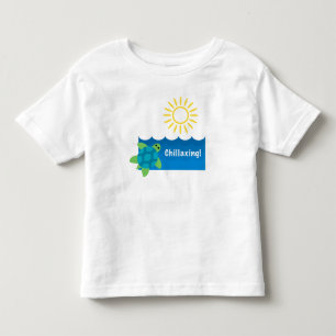 Turtle Chillaxing Design - Kleinkind Fine Jersey T T-shirt