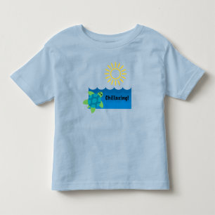 Turtle Chillaxing Design - Kleinkind Fine Jersey T T-shirt