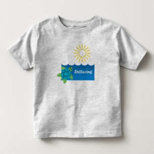 Turtle Chillaxing Design - Kleinkind Fine Jersey T T-shirt