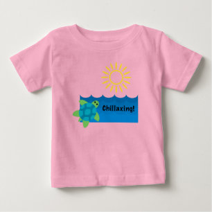 Turtle Chillaxing Designs - Baby Fine Jersey T-Shi T-shirt