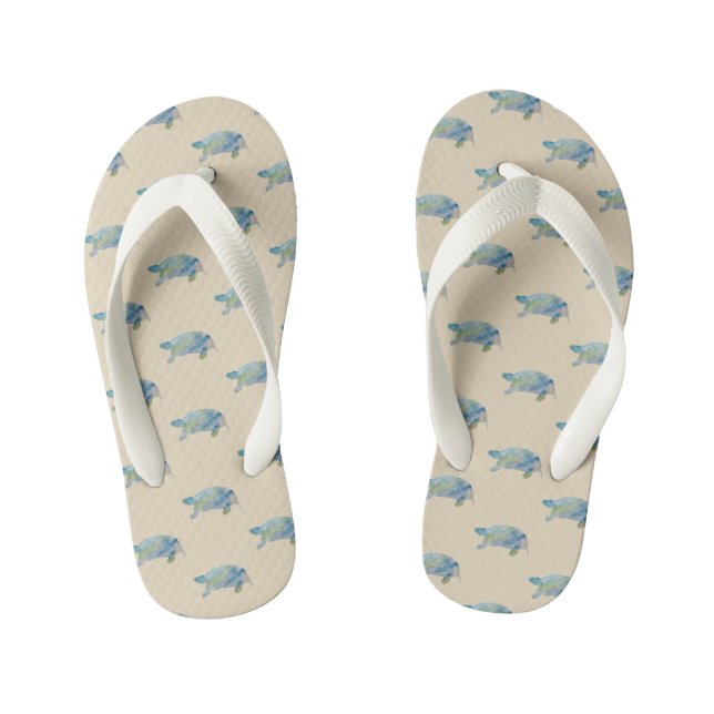 Turtle Coastal Style Flip Flops (Fußbett)