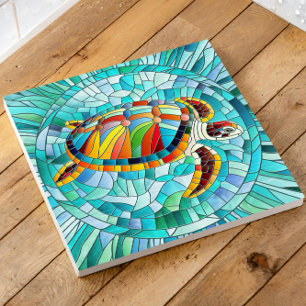 Turtle Colorful Mosaik Art Fliese