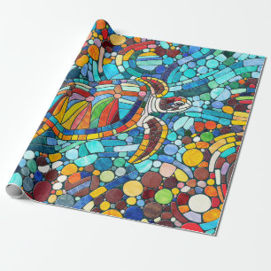 Turtle Colorful Mosaik Art Geschenkpapier