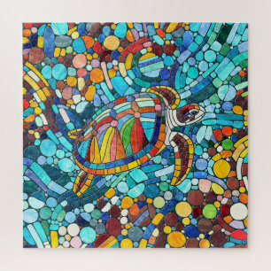 Turtle Colorful Mosaik Art Puzzle