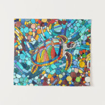 Turtle Colorful Mosaik Art