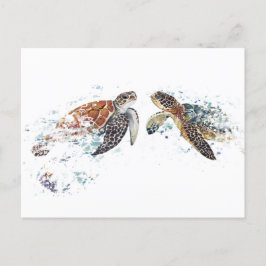 Turtle Couple Postkarte