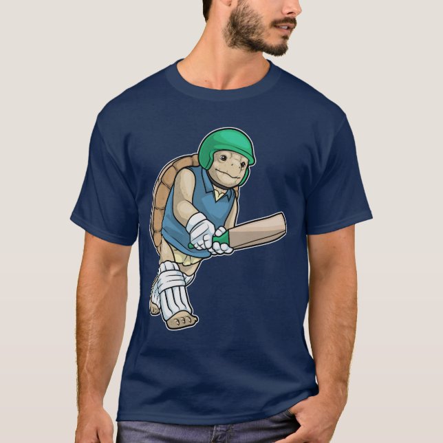 Turtle Cricket Cricket bat Sports T-Shirt (Vorderseite)