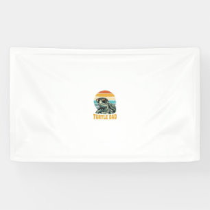 Turtle Dad Retro Sonnenuntergang Vintage Gravur Ve Banner