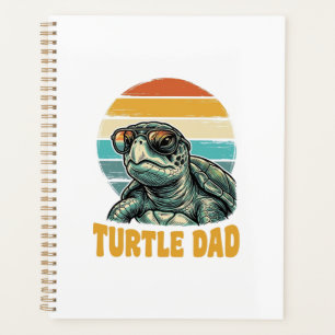 Turtle Dad Retro Sonnenuntergang Vintage Gravur Ve Planer