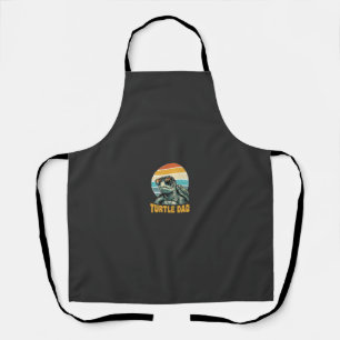 Turtle Dad Retro Sonnenuntergang Vintage Gravur Ve Schürze