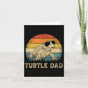 Turtle Dad Turtle Liebhaber Daddy Vatertag  Karte