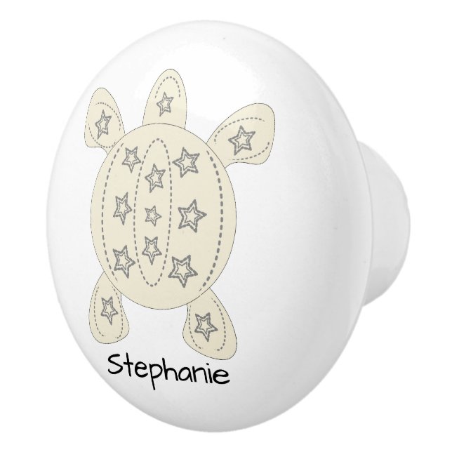 Turtle-Design personalisiert Keramikknauf (Rechts)