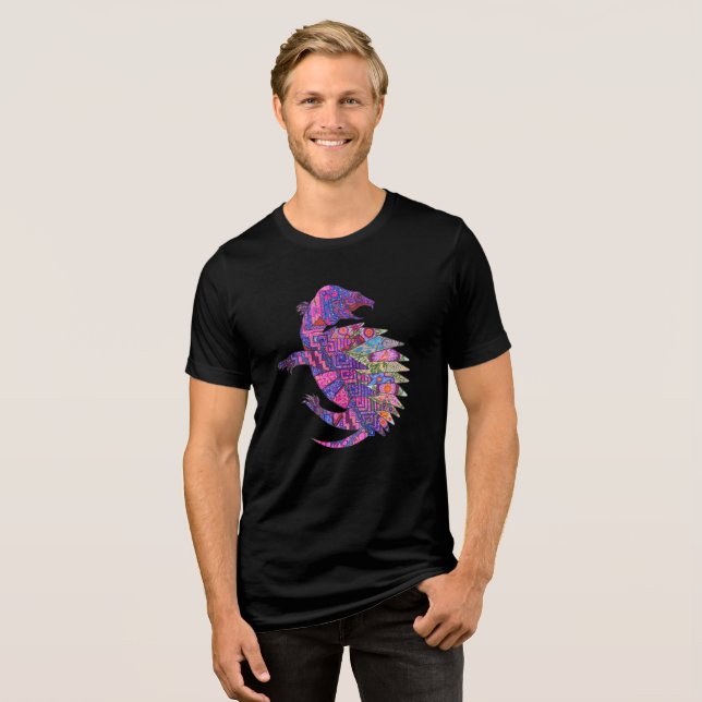 Turtle design T-Shirt Tri-Blend Shirt (Vorderseite voll)