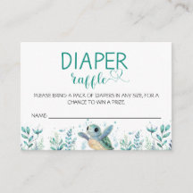 Turtle Diaper Raffle Baby Dusche