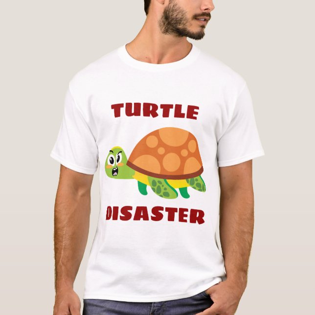 Turtle Disaster Turtle Pun T-Shirt (Vorderseite)