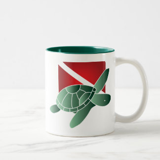 Turtle Dive Flag Tasse