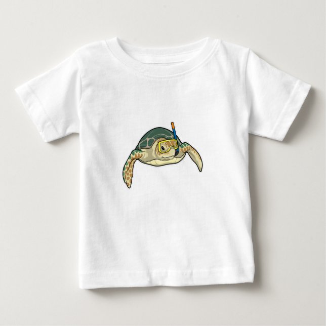 Turtle Diver Snorkel Baby T-shirt (Vorderseite)