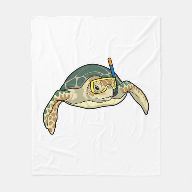 Turtle Diver Snorkel Fleecedecke (Vorderseite)