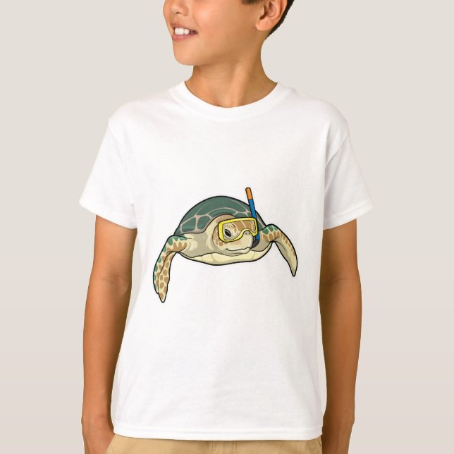 Turtle Diver Snorkel T-Shirt (Vorderseite)