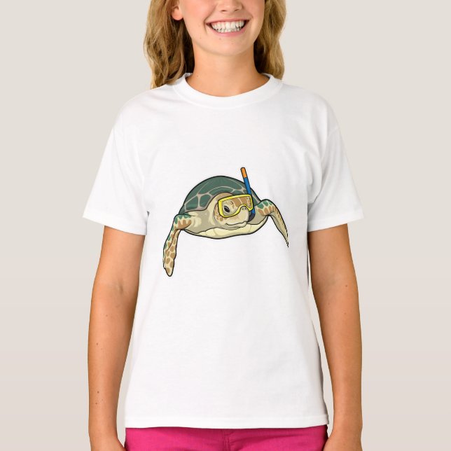 Turtle Diver Snorkel T-Shirt (Vorderseite)