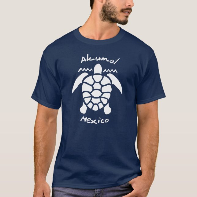 Turtle Diving Akumal, Mexiko T-Shirt (Vorderseite)