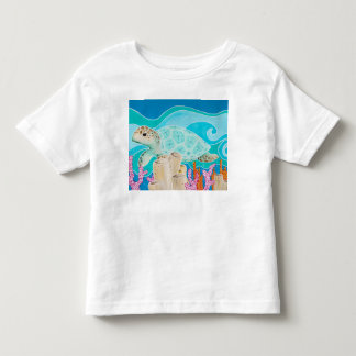Turtle Dot Calm - eine beruhigende Unterwasserreis Kleinkind T-shirt