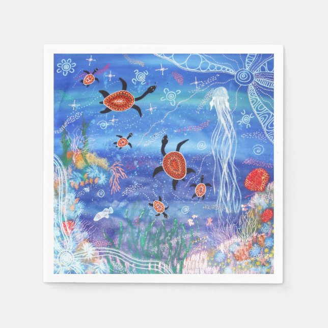 Turtle Dreaming Napkins Serviette (Vorderseite)