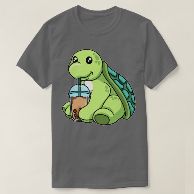 Turtle Drink Bubble Tee Niedliche Tiere mit Boba (Design vorne)