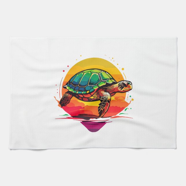 Turtle    geschirrtuch (Horizontal)