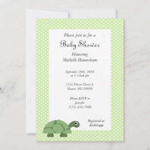 Turtle Green Baby Dusche Einladung