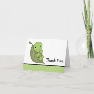 Turtle Green Dots Baby Dusche Danke