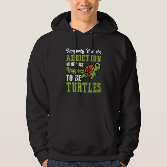 Turtle  Happens To Be Turtles Sea Turtle Ocean Hoodie (Vorderseite)