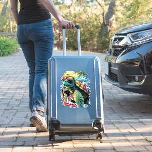 Turtle Hawaiian Sea Turtles Hawaii Beach Palm Aufkleber