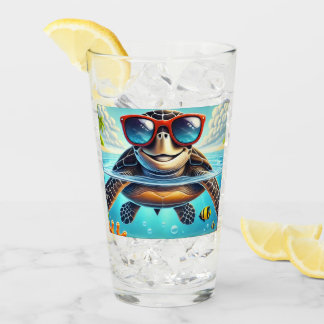Turtle High Dive Artwork Perfekt for Turtle Lovers Glas