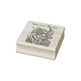 Turtle Honu Schwimmkautschuk Briefmarke personalis Gummistempel