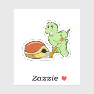 Turtle Ice Hockey Ice Hockey-Stab Aufkleber