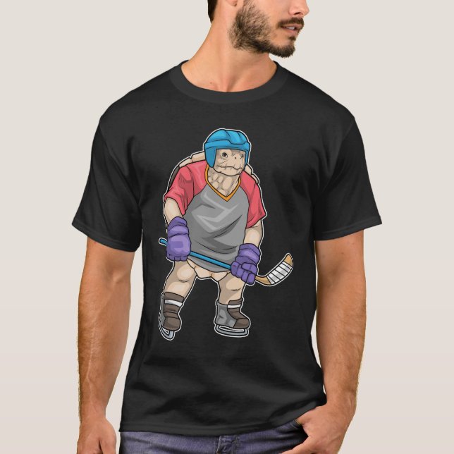 Turtle Ice hockey Ice hockey stick Sports T-Shirt (Vorderseite)
