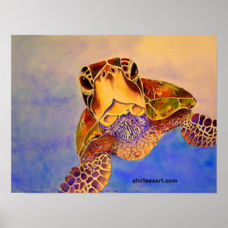 Turtle in deinem Gesicht Poster