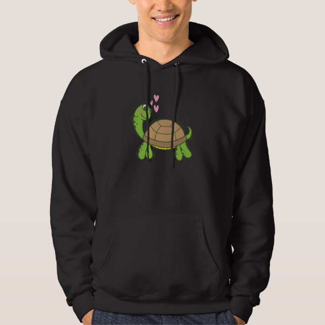 Turtle is in Love Reptile Water Hoodie (Vorderseite)
