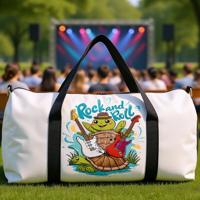 Turtle Jam Session Rock And Roll Duffle Bag (Von Creator hochgeladen)