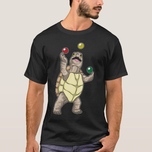Turtle Juggler Juggle T-Shirt (Vorderseite)