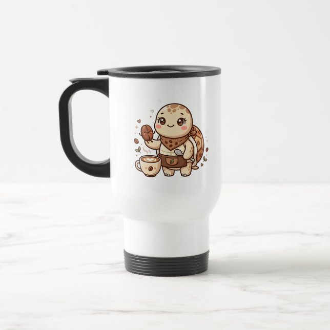 Turtle-Kaffeetasse Reise-Spaß Reisebecher (Links)