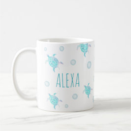 Turtle Kids Under The Sea Watercolor Pastel Bubble Kaffeetasse