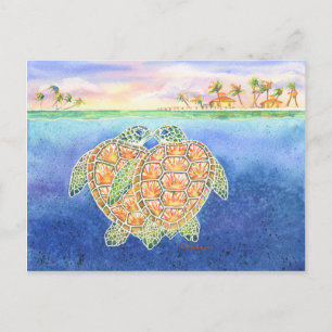 Turtle-Liebe Postkarte