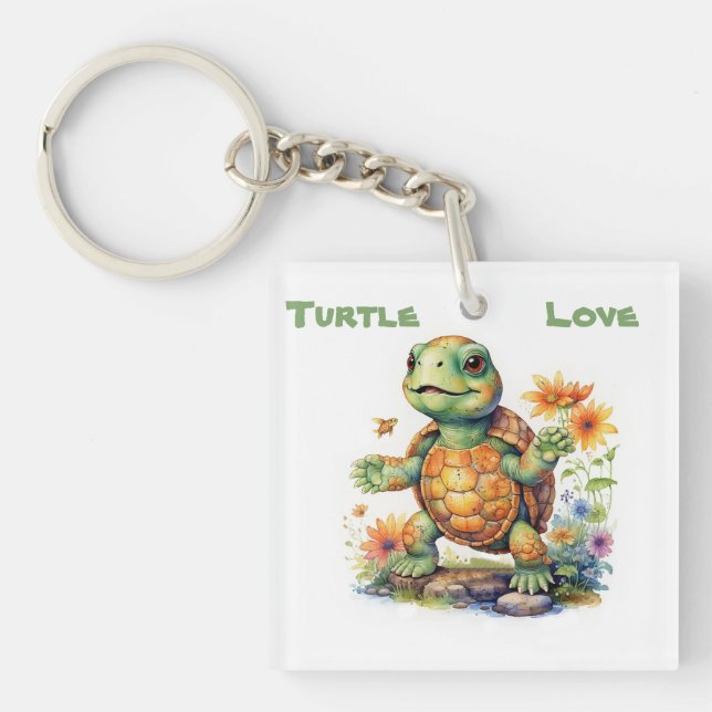 Turtle-Liebe Schlüsselanhänger (Vorderseite)