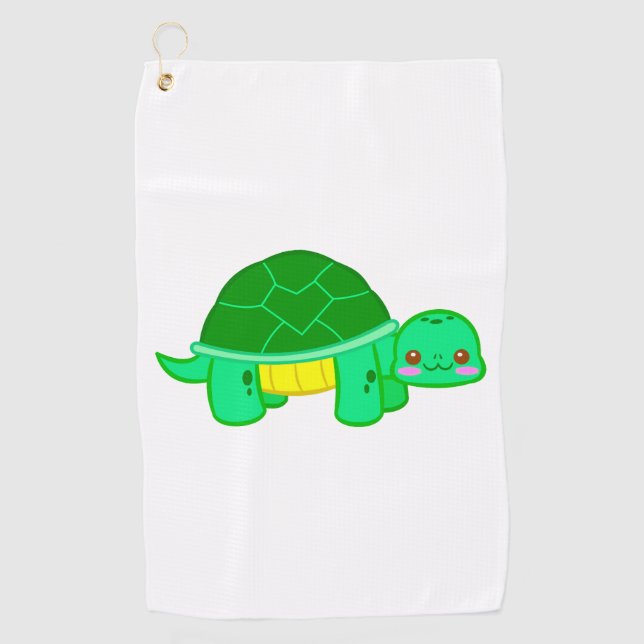 Turtle Liebe Süße Tier Golfhandtuch (Vorderseite)