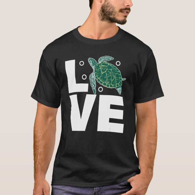 Turtle Liebe Turtle Tortoise Sea Animal Earth Day T-Shirt (Vorderseite)