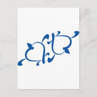 Turtle Liebe - Yin Yang Postkarte