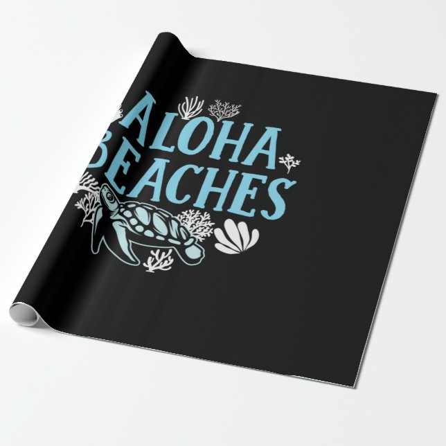 Turtle Lover | Aloha Beaches Geschenkpapier (Ungerollt)